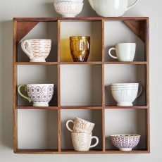 Væghylde natur m/ 9 rum "Tilo" - Bloomingville H: 53 cm