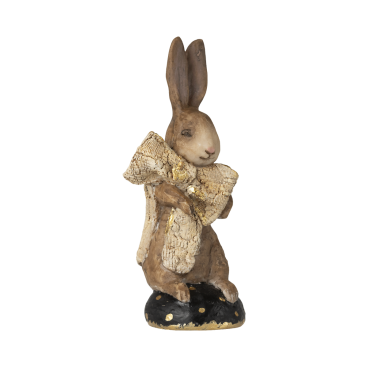 Easter bunny No. 15 - Maileg - Pigekanin m/ stor guld sløjfe