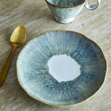 Tallerken "Imogen" grønne nuancer - Bloomingville Ø:16,5