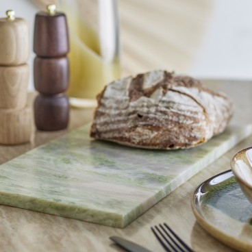 Skærebræt / fad "Keika" grøn / hvid marmor - Bloomingville L: 38