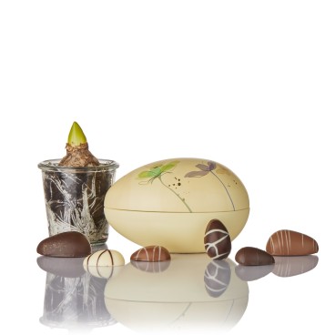 Påskeæg sart gul m/ mix marcipanæg - Cocoture 275 g