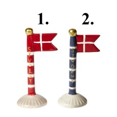 Flag "student" keramik - Speedtsberg H: 14 vælg ml. 2 forsk.