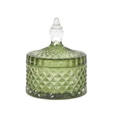 Krukke m/ låg grønt glas - Speedtsberg H: 14