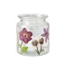 Fyrfadsstage klar glas m/ blomster - Speedtsberg H: 9