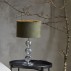 Bordlampe klar glas m/ grøn velour skærm - Speedtsberg H: 54
