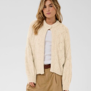 Cardigan / strik "PavaaniSZ" råhvid - Saint Tropez