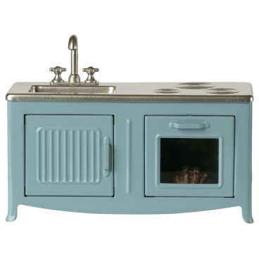 Køkken t/ mus blå m/ vask & ovn - Maileg