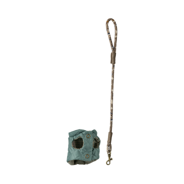 Halsbånd og snor t/ kæledyr mørk mint - Maileg