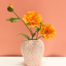 Valmue orange, kunstig - Barbara H:64 cm