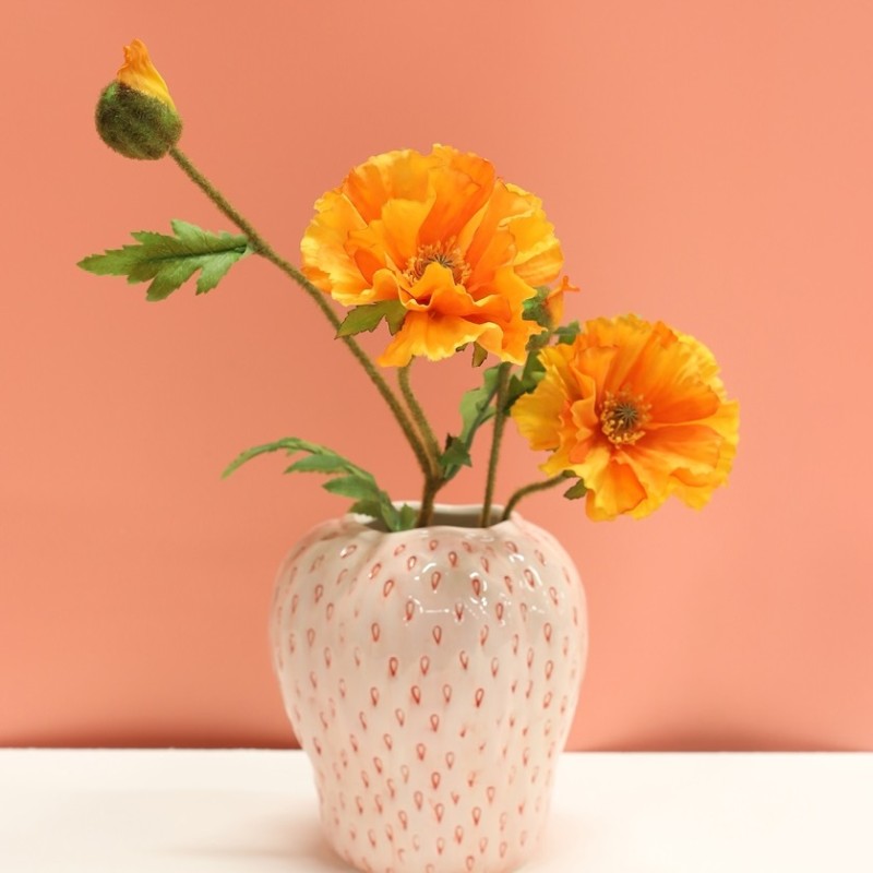 Valmue orange, kunstig - Barbara H:64 cm