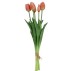 Tulipan bundt á 5 stk. peach, kunstig - Barbara H:41 cm
