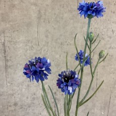 Kornblomst buket blå, kunstig - Barbara H:66 cm