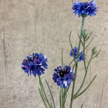 Kornblomst buket blå, kunstig - Barbara H:66 cm