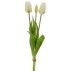 Tulipan bundt á 3 stk. hvid, kunstig - Barbara H:41 cm