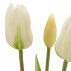 Tulipan bundt á 3 stk. hvid, kunstig - Barbara H:41 cm
