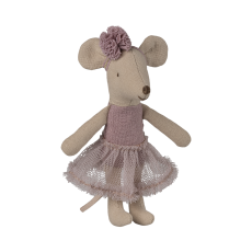 "Ballerinamus" lillesøster mus - Maileg - Lilla kjole