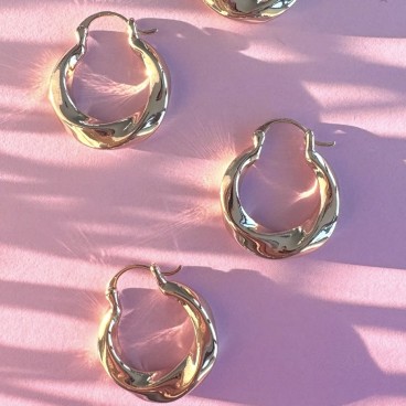 Øreringe / creol - Friihof + Siig - "Lara" guldbelagt