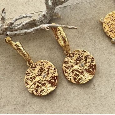 Øreringe / ørestikker - Friihof + Siig - guldbelagt "Boheme"