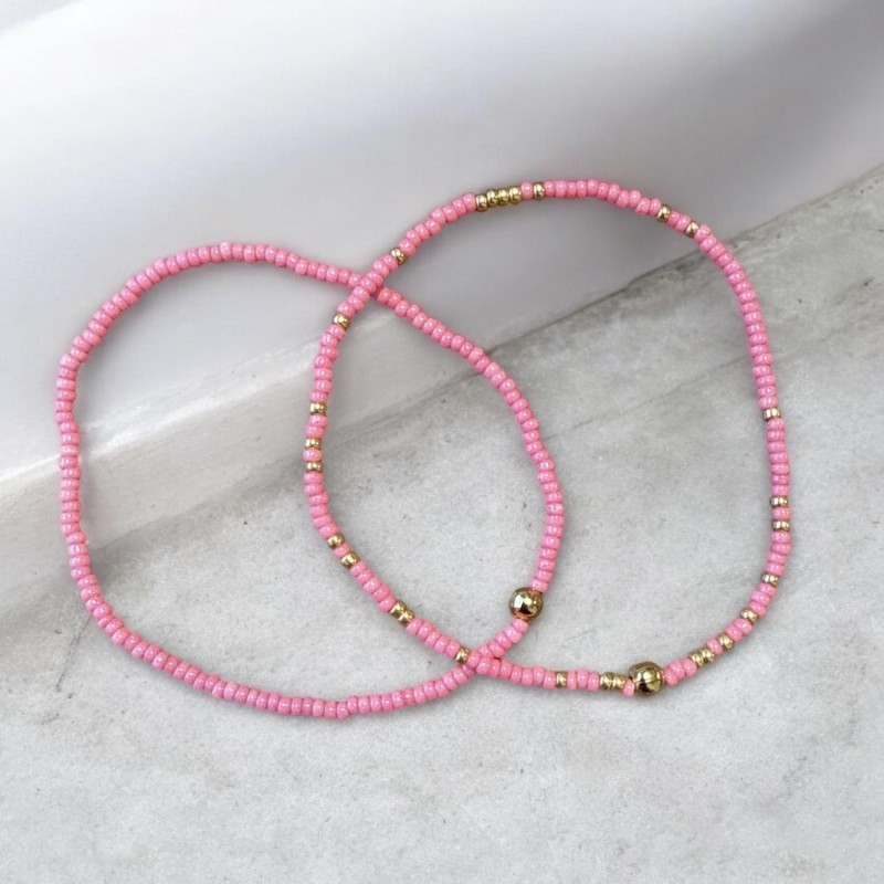 Armbånd - Friihof + Siig - Perler lyserød