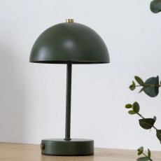 Bordlampe genopladelig i grøn metal - House Nordic H:25