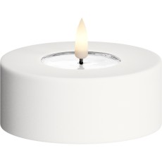 LED fyrfadslys hvid udendørs - Deluxe Homeart - Ø:9