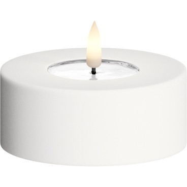 LED fyrfadslys hvid udendørs - Deluxe Homeart - Ø:9