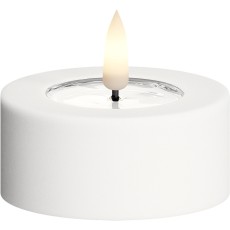 LED fyrfadslys hvide udendørs - Deluxe Homeart pk. m/ 2 stk. - Ø:6,5