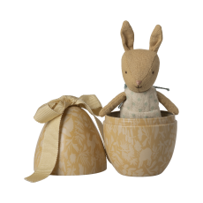 Påskeæg m/ mikro kanin i støvet gult æg - Maileg H:11