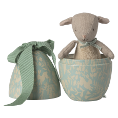 Påskeæg m/ mikro lam i mintfarvet æg - Maileg H:11