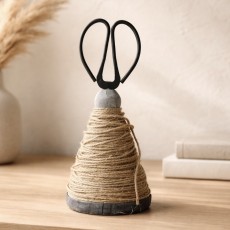 Træspole UNIKA m/ jutesnor & saks - Aafod