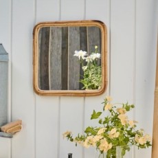 Vægspejl m/ bambuskant - Ib Laursen 29,7x29,7