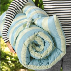 Madras "Linus" m/ lysegrønne & blå striber - Ib Laursen - 70x190