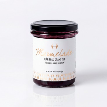 Marmelade m/ blåbær og granskud 212 ml - Nordisk