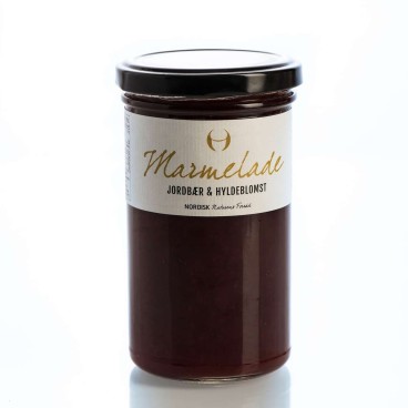 Marmelade m/ jordbær & Hyldeblomst 212 ml - Nordisk