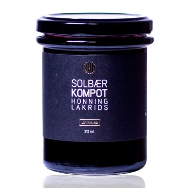 Uhmnika solbærkompot m/ honning & lakrids - 212 ml