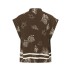 Bluse "RosashellSZ" brun m/ råhvidt mønster - Saint Tropez