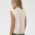 Skjortebluse ærmeløs "RowynSZ" råhvid m/ broderi - Saint Tropez