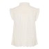 Skjortebluse ærmeløs "RowynSZ" råhvid m/ broderi - Saint Tropez