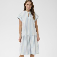 Kjole "ZalindaSZ" m/ lyseblå & hvide striber - Saint Tropez