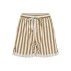 Shorts  "ZalindaSZ" m/ brune & hvide striber - Saint Tropez