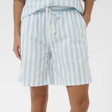 Shorts  "ZalindaSZ" m/ lyseblå & hvide striber - Saint Tropez