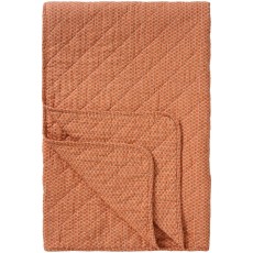 Quilt / vattæppe m/ orange blokmønster - Ib Laursen 130x180