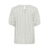 Bluse "RajaSZ" råhvid m/ blåt mønster - Saint Tropez