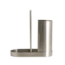 Børste og sæbeholder "Kaki" chrome finish - Nordal