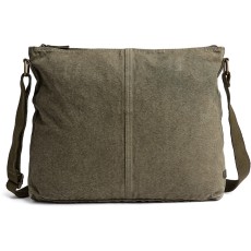 Skuldertaske "Toledo" i armygrøn kanvas - Depeche