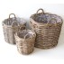 Kurv rund MEGA rattan m/ plast & 2 hanke - Aafod Lille el. stor