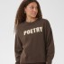 Sweatshirt "SuzieSZ" brun m/ poetry tekst - Saint Tropez
