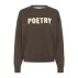 Sweatshirt "SuzieSZ" brun m/ poetry tekst - Saint Tropez