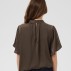 Bluse "AileenSZ" brun m/ korte løse ærmer - Saint Tropez