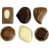 Fyldte belgiske Chokolader i sort æske - Gourmeture 60 g
